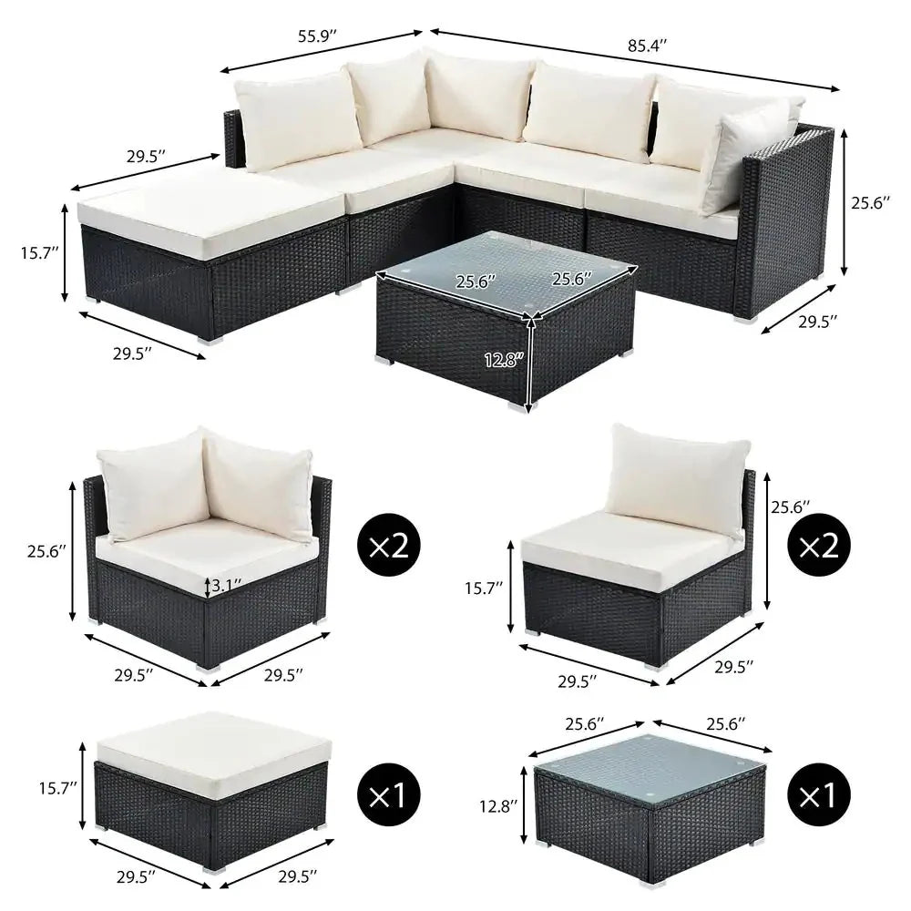 OUTDOOR PATIO SOFA SET 4 SEATER AND 1 TABLE