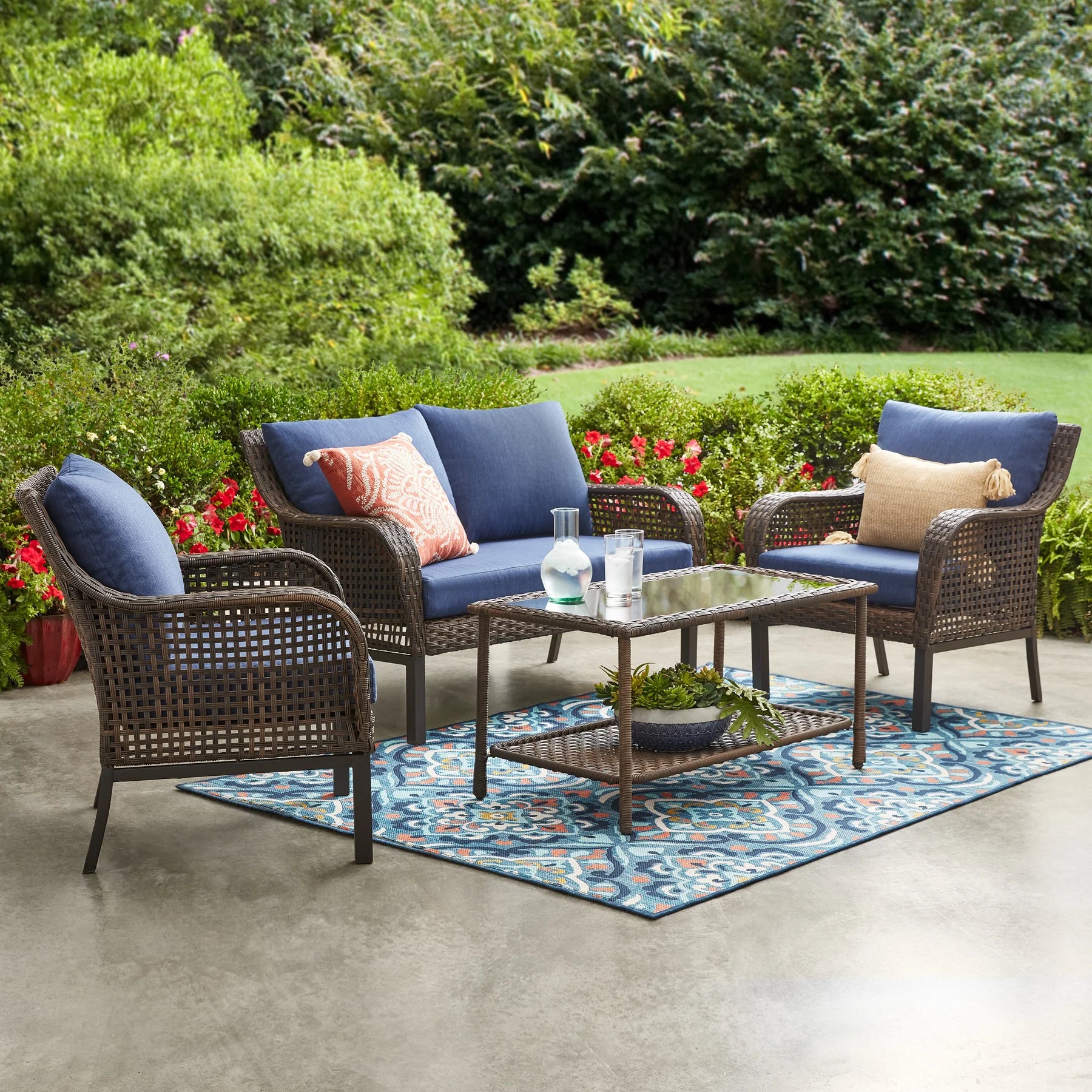 EVELINE OUTDOOR SOFA SET 2 SEATER, 2 SINGLE SEATER AND 1 CENTER TABLE