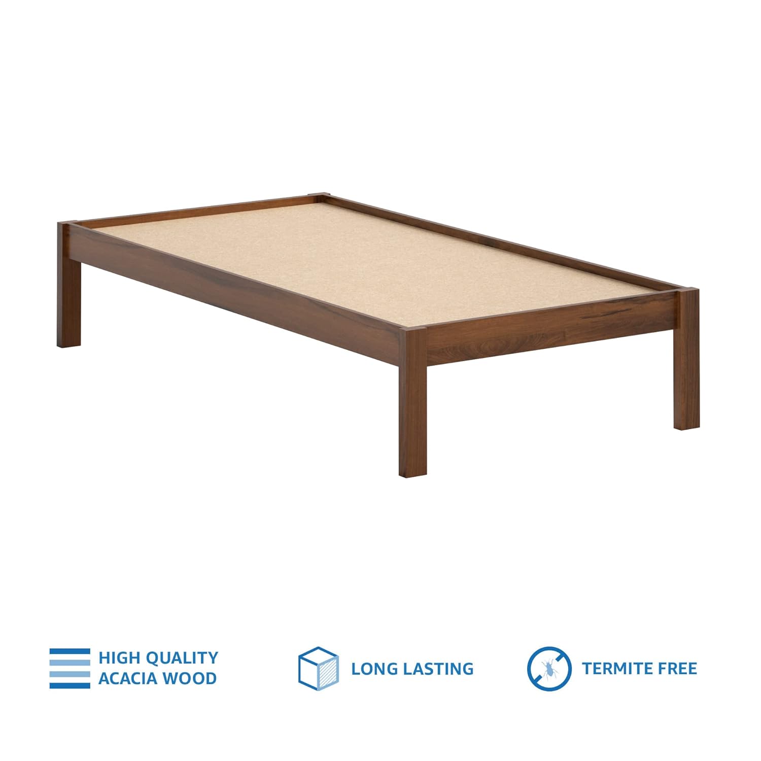 Gauld Acacia Wood Single Bed Without Storage