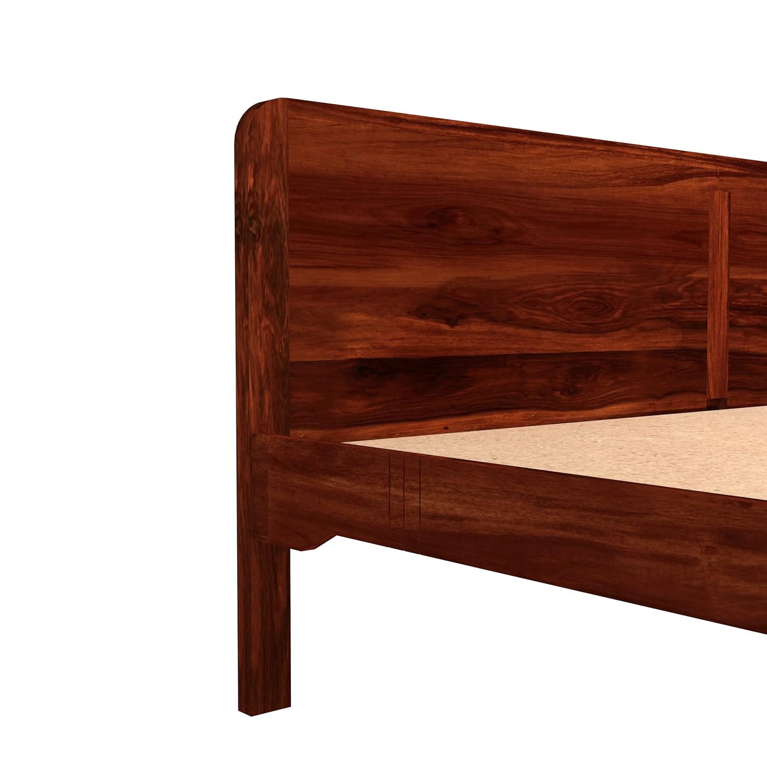 Mehraab King Size Solid Sheesham Wood Bed Without Storage