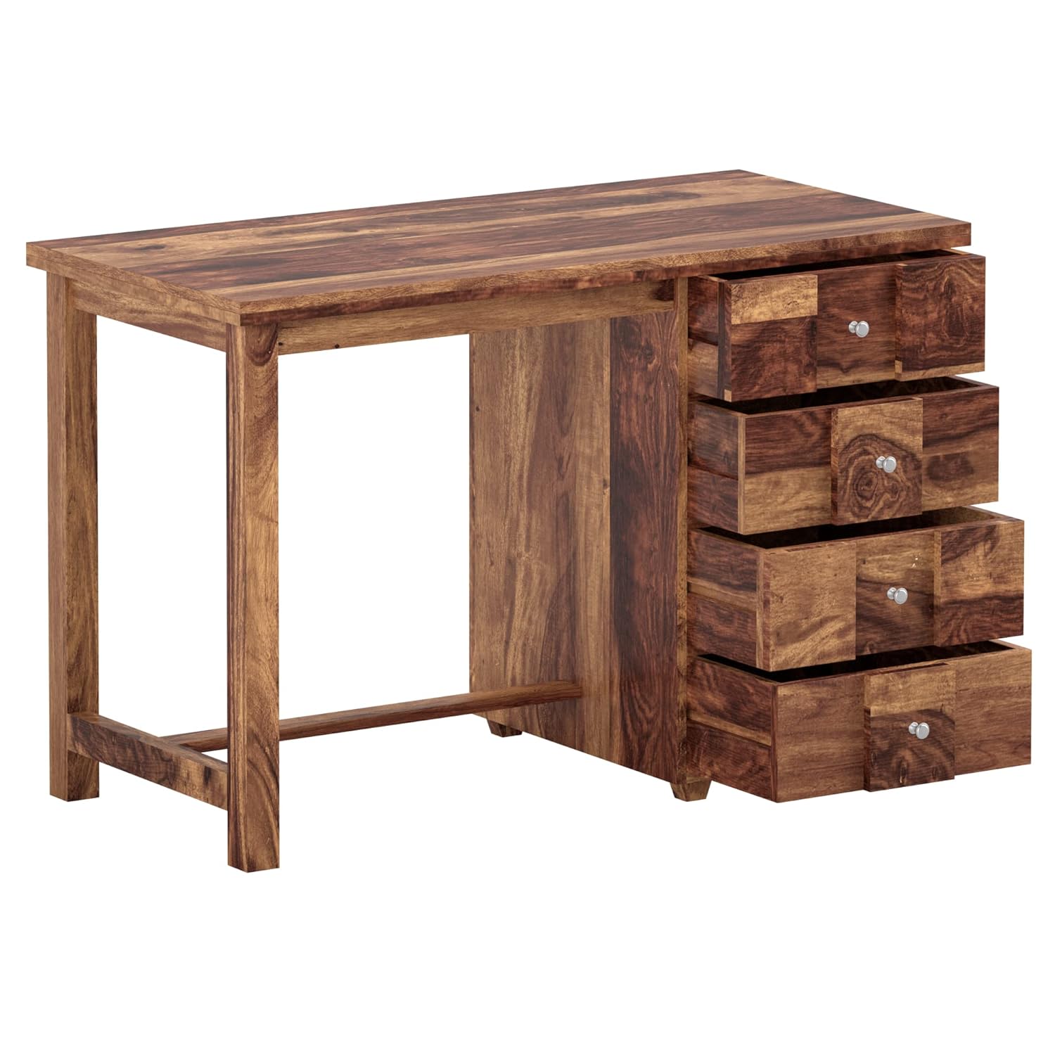 Solid Sheesham Wood Carpre Computer Table with 4 Drawers