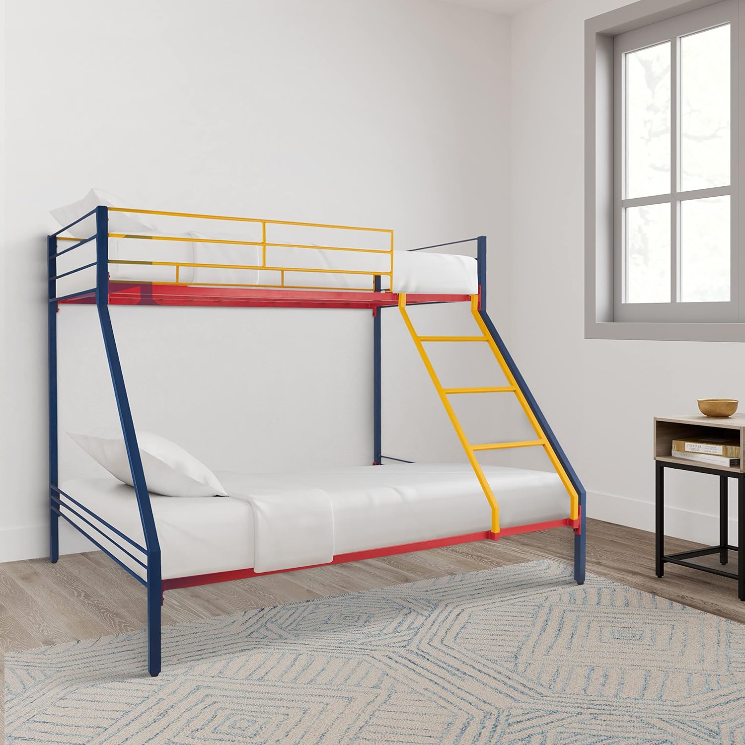 Metal Twin Over Full Bunk Bed with Trundle
