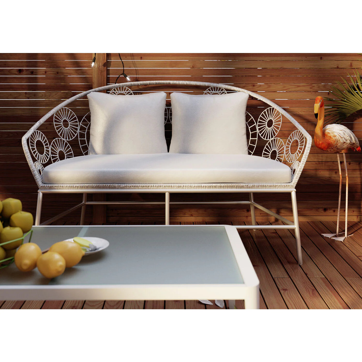OUTDOOR SOFA SET 2 SEATER, 1 SINGLE SEATER AND 1 CENTER TABLE