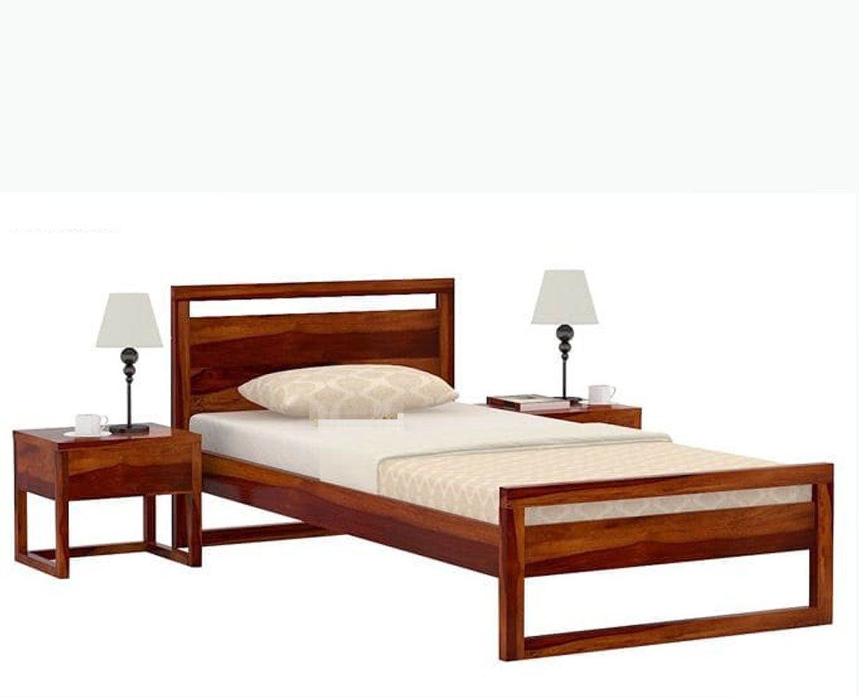solid wood single bed