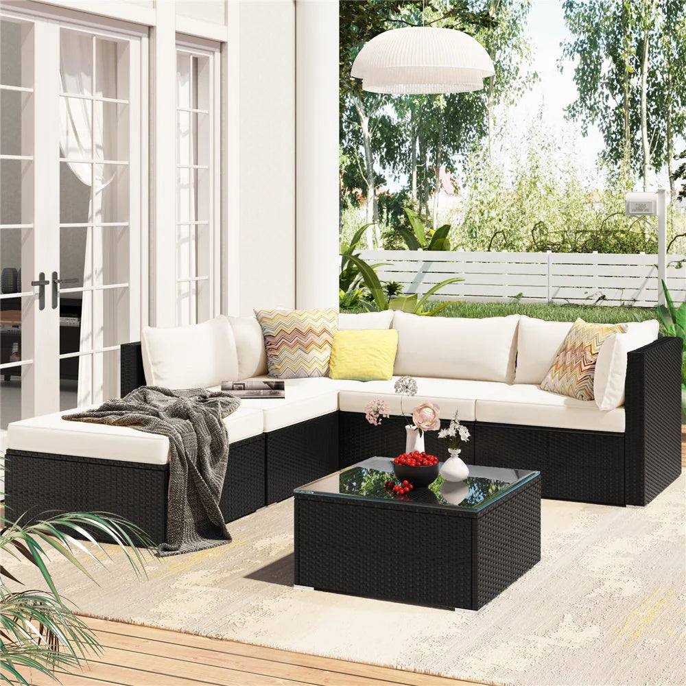 OUTDOOR PATIO SOFA SET 4 SEATER AND 1 TABLE