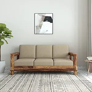 Houlton 3 Seater Solid Sheesham Wood Sofa