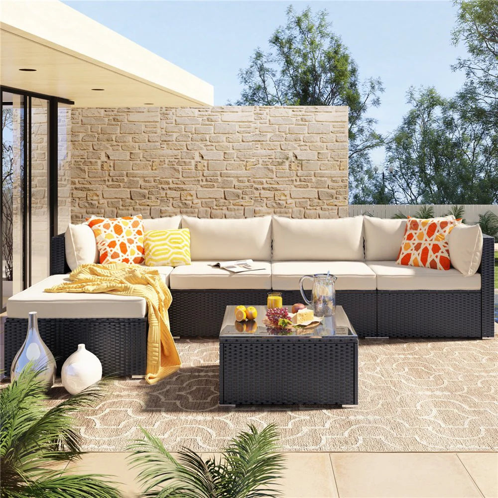 OUTDOOR PATIO SOFA SET 4 SEATER AND 1 TABLE