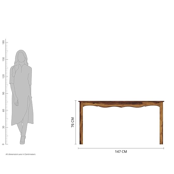 Mehraab 6 Seater Dining Table (Solid Sheesham Wood)