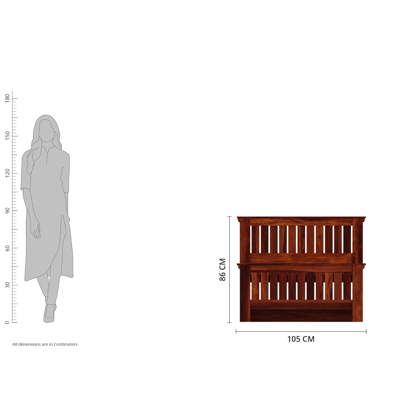 Sheesham Wood Lyan Solid Sheesham Wood Trundle Bed