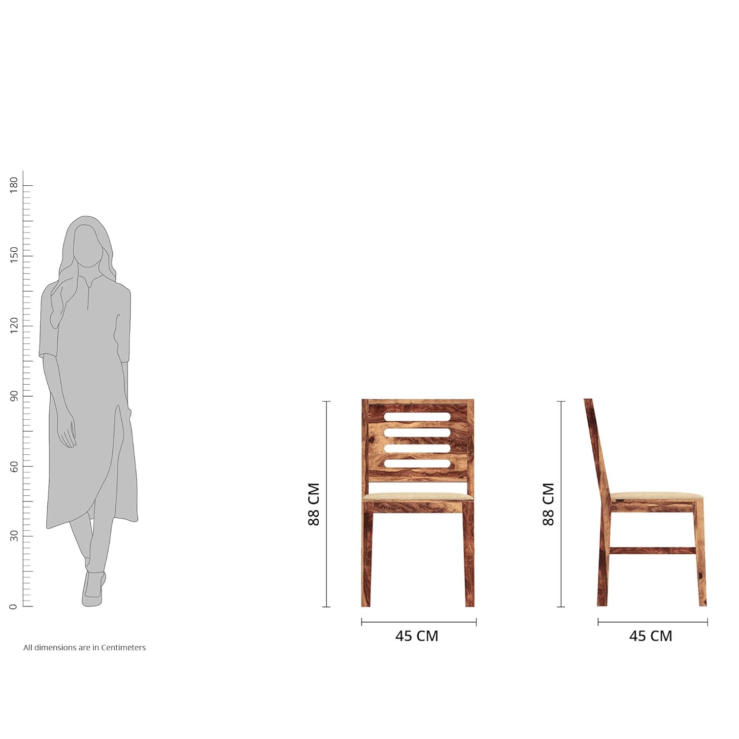 Kotili Six Seater Dining Table Set with 4 Cushioned Chairs and 1 Cushioned Bench