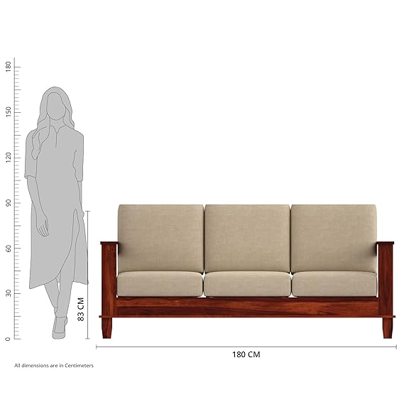 Houlton 3 Seater Solid Sheesham Wood Sofa