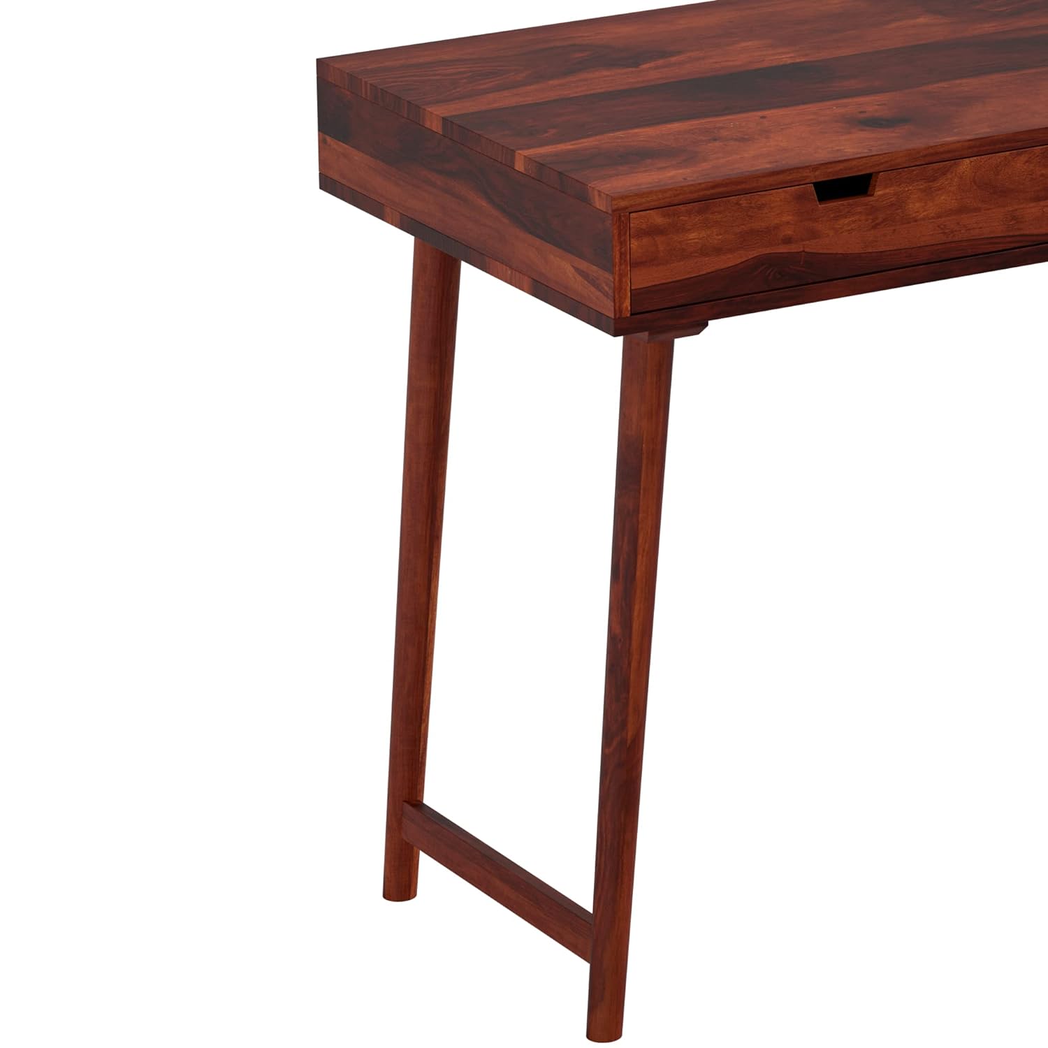 Solid Sheesham Wood Moned Computer Table with 1 Drawer, 1 Shelf