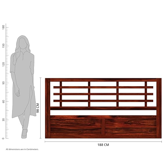 Meliora Queen Size Solid Sheesham Wood Bed with Box Storage