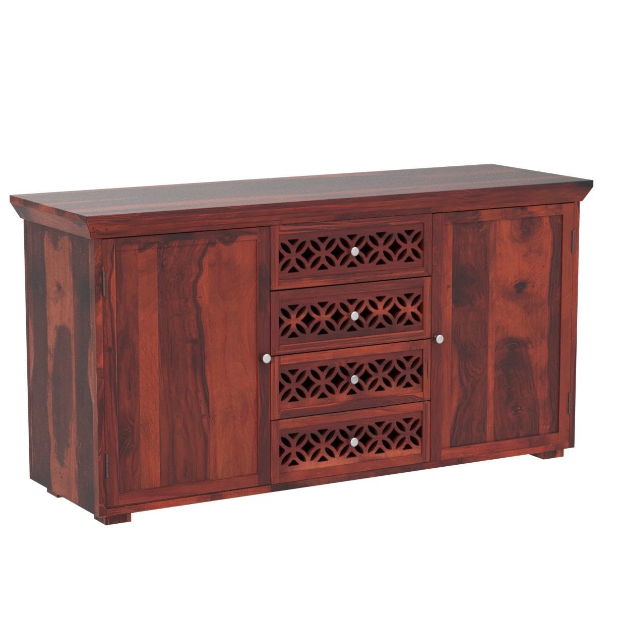 Machid Solid Sheesham Wood Sideboard Cabinet, 2 Doors