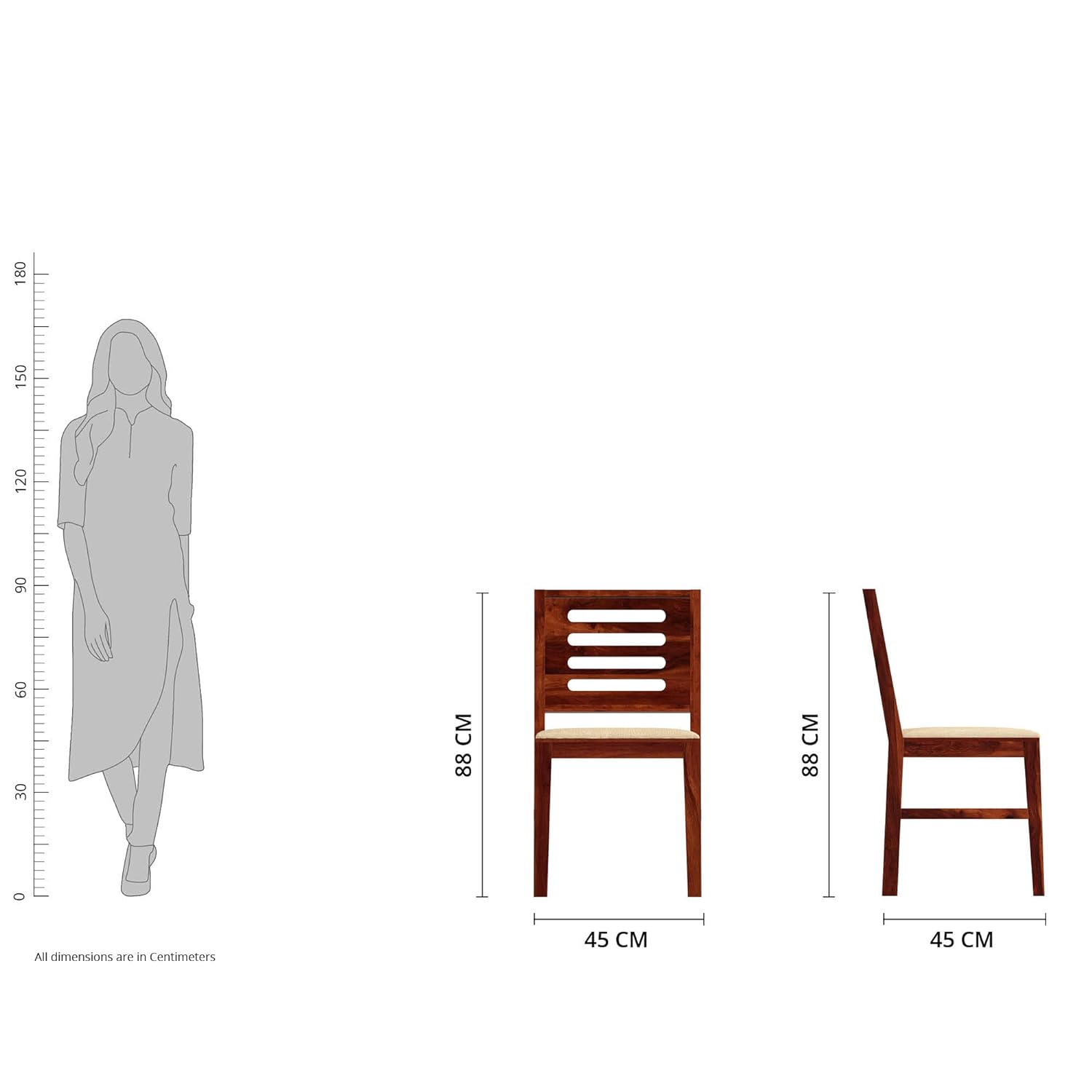 Kotili Six Seater Dining Table Set with 4 Cushioned Chairs and 1 Cushioned Bench