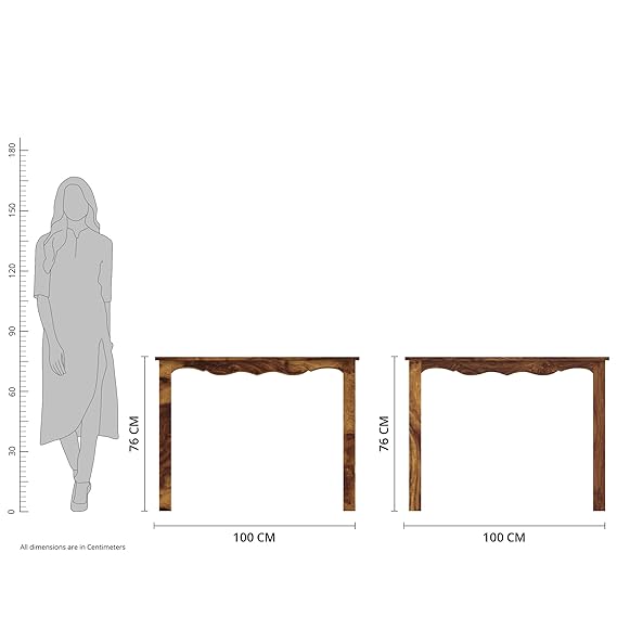 Mehraab 4 Seater Dining Table (Solid Sheesham Wood)