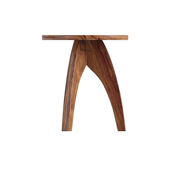 Sheesham Wood Lygant Modern Side Table With Natural Finish