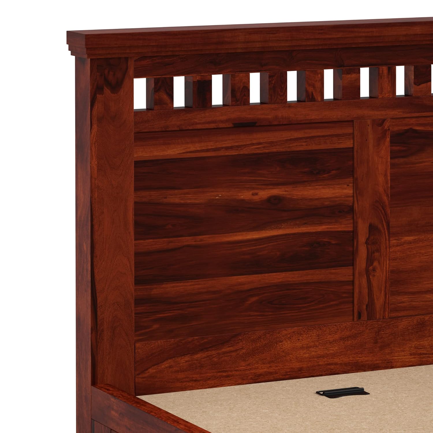 Solid Sheesham Wood Queen Size Kuber Bed with Box Storage