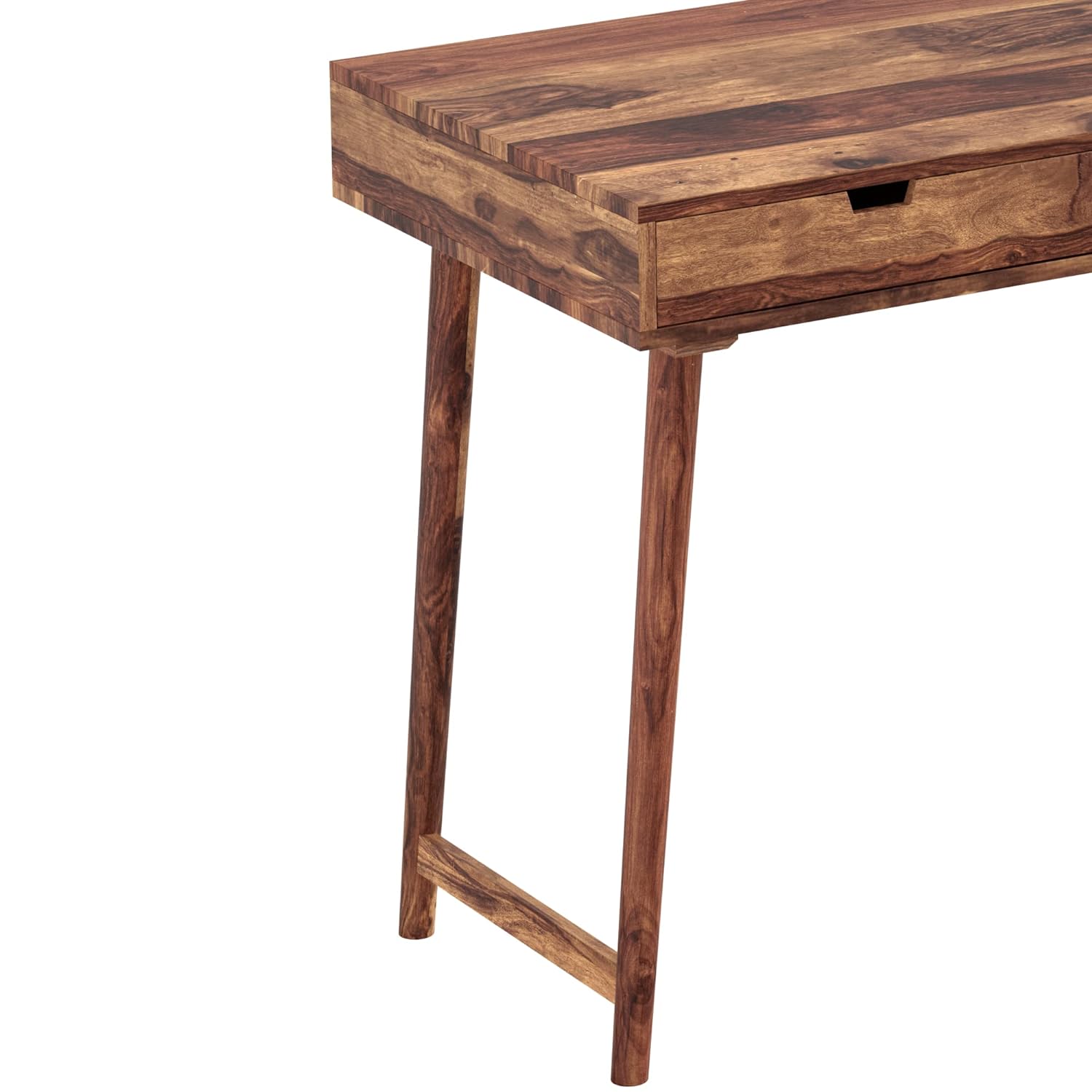 Solid Sheesham Wood Moned Computer Table with 1 Drawer, 1 Shelf