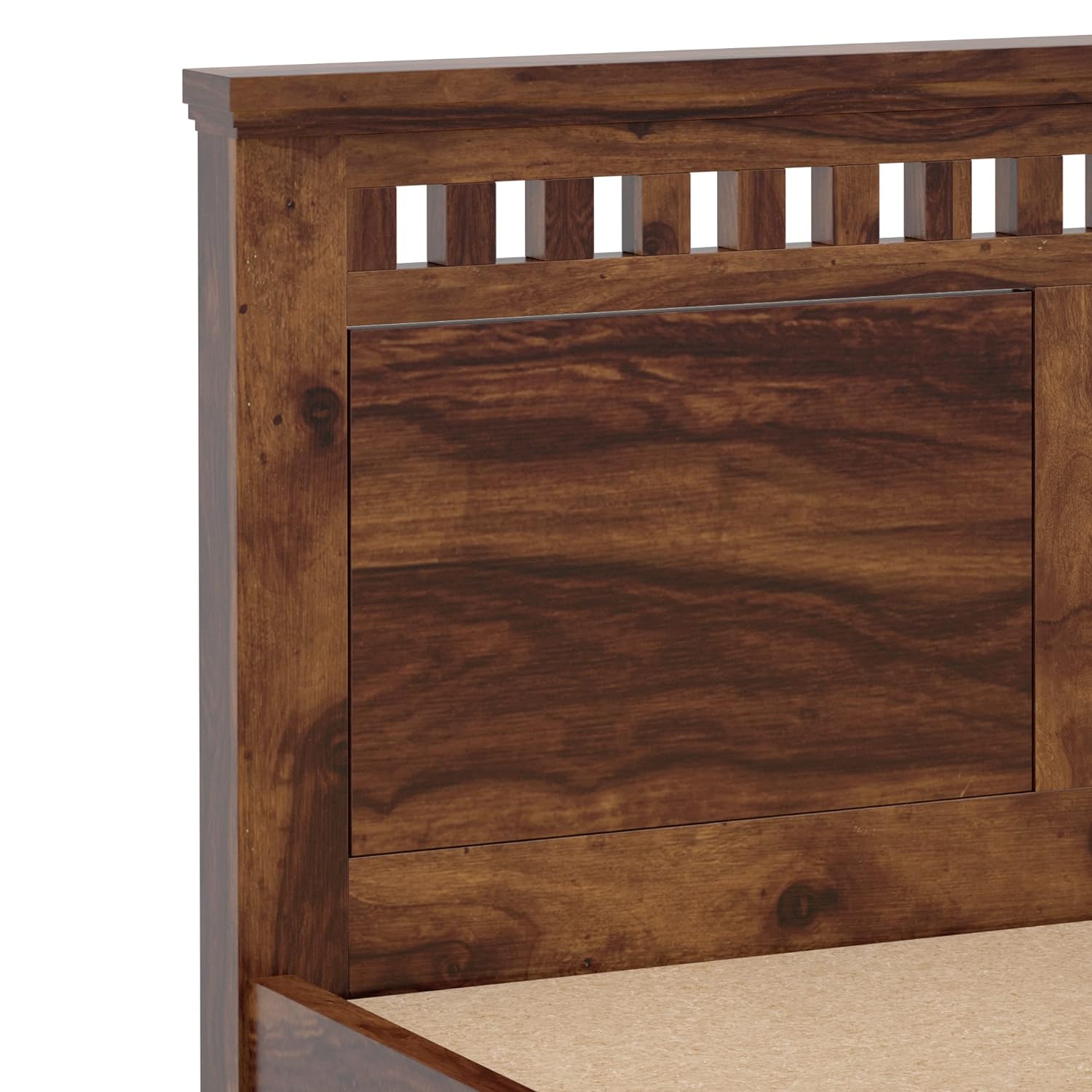 Solid Sheesham Wood Queen Size Kuber Bed with Box Storage