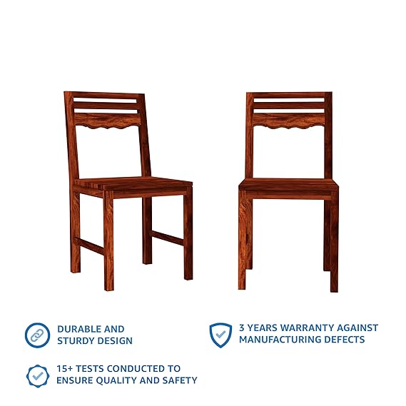 Mehraab Dining Chair (Solid Sheesham Wood) - Set of 2