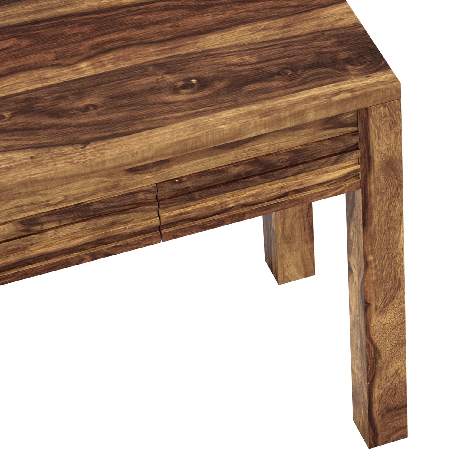 Omphalos Solid Sheesham Wood Study Table With Natural Finish