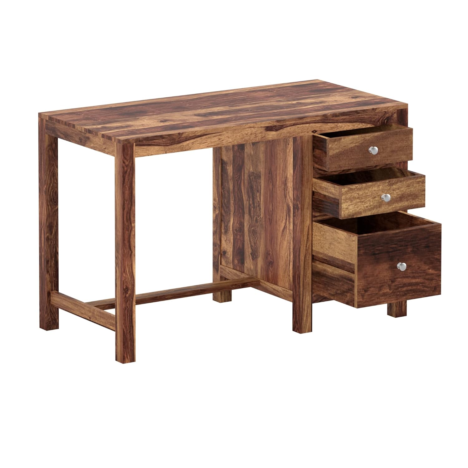 Apluz Solid Sheesham Wooden Computer Table With 3 Drawers