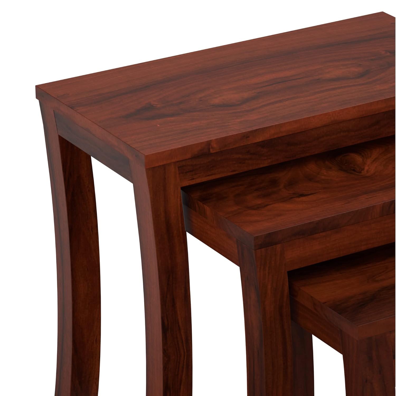 Sheesham Wood Adrea Nesting Tables Set of 3 Stools