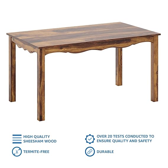 Mehraab 6 Seater Dining Table (Solid Sheesham Wood)