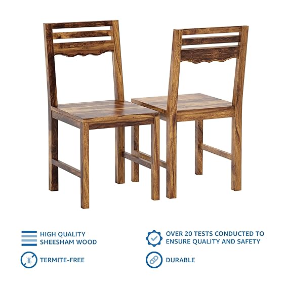 Mehraab Dining Chair (Solid Sheesham Wood) - Set of 2