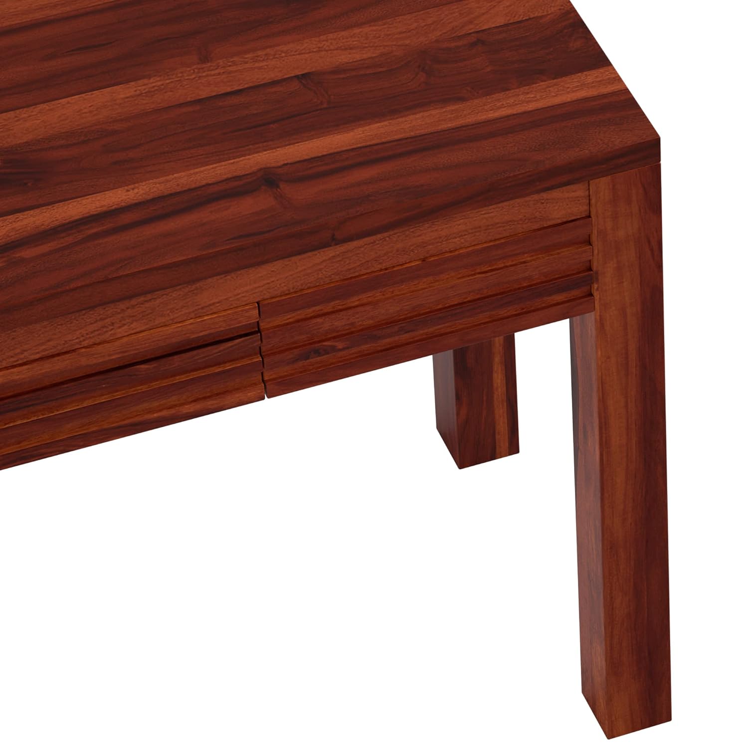 Omphalos Solid Sheesham Wood Study Table With Natural Finish