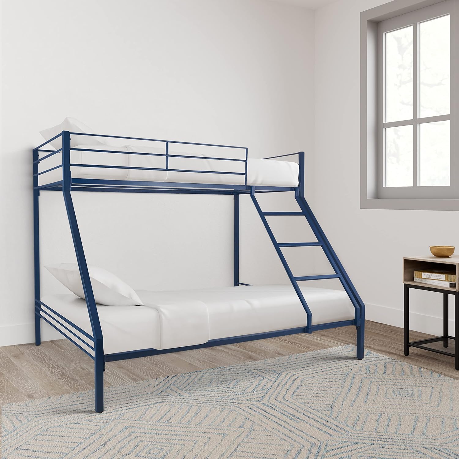 Metal Twin Over Full Bunk Bed with Trundle