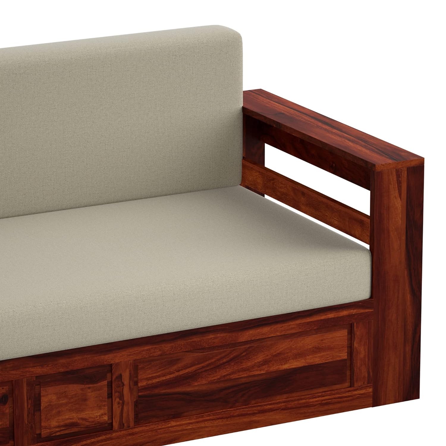 Nemoral Solid Sheesham Wood Sofa Cum Bed