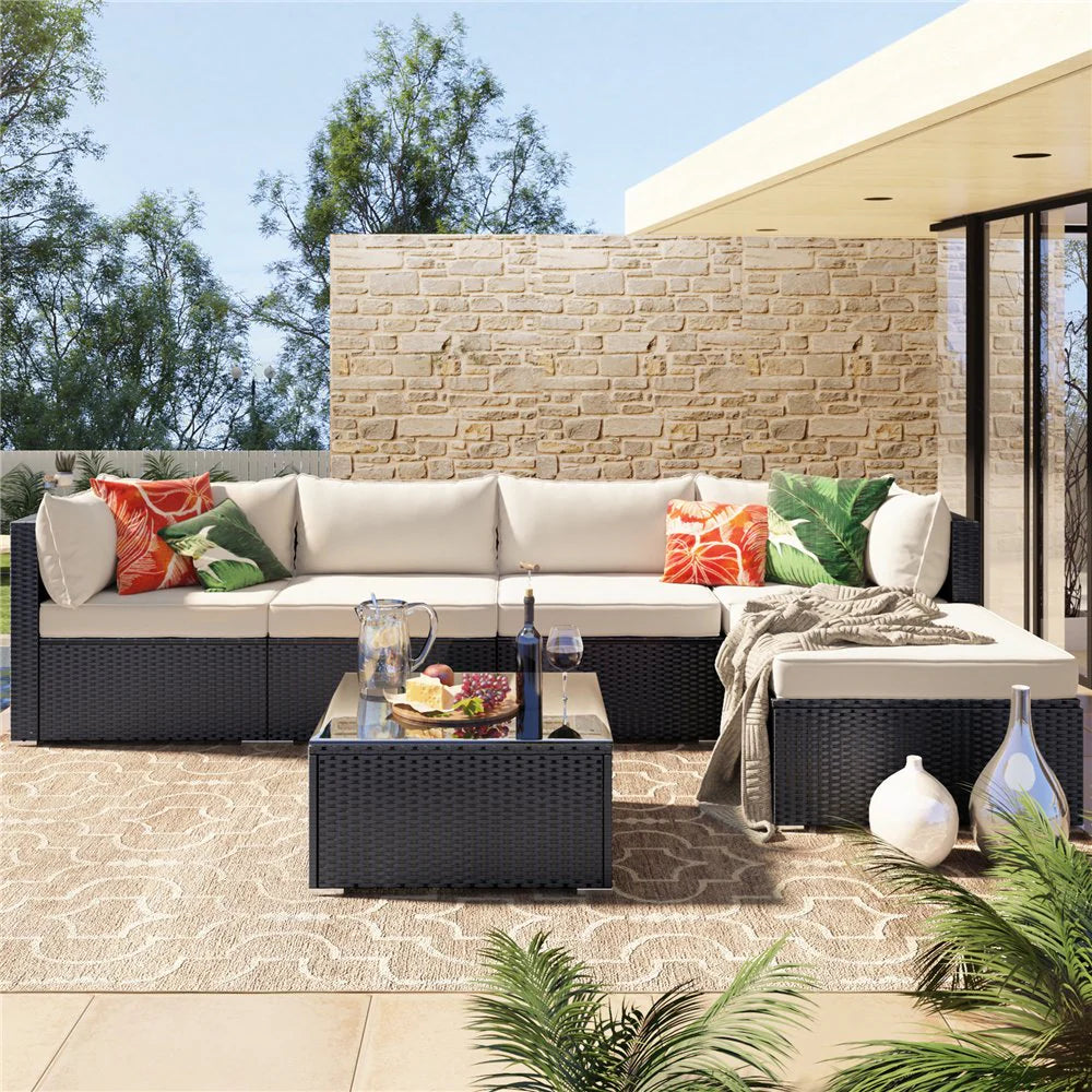 OUTDOOR PATIO SOFA SET 4 SEATER AND 1 TABLE