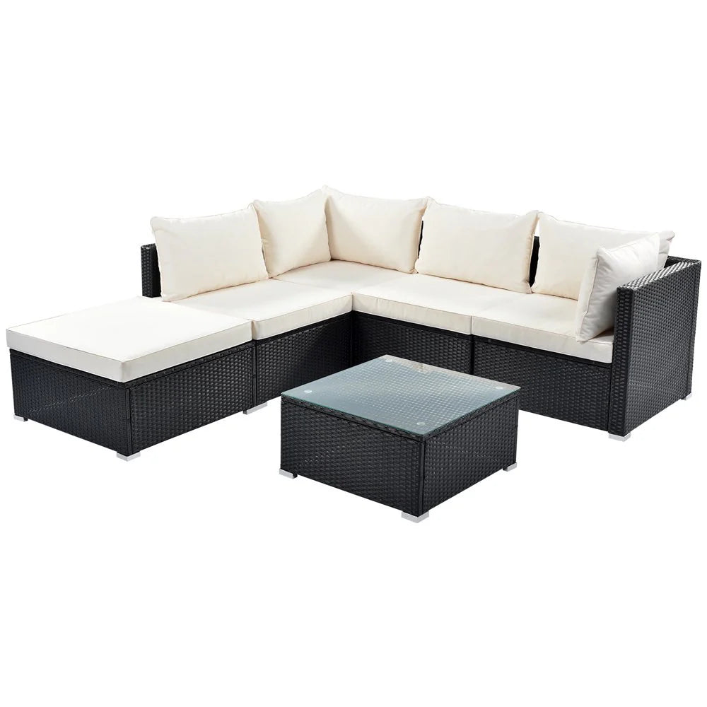 OUTDOOR PATIO SOFA SET 4 SEATER AND 1 TABLE