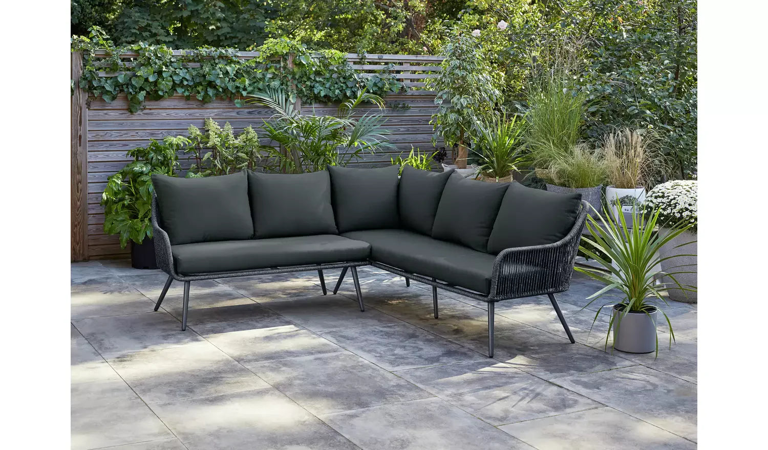 FURNIZY OUTDOOR SOFA SET 5 SEATER,2 OTTOMAN AND 1 CENTER TABLE