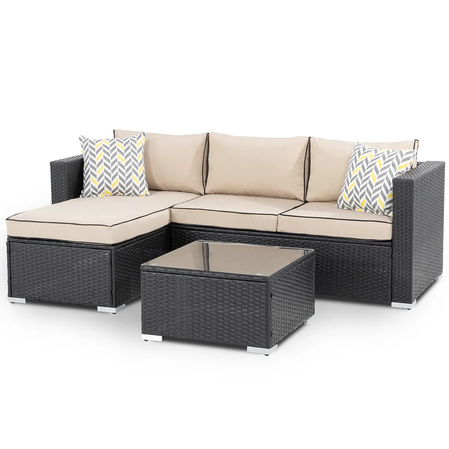 FURNIZY OUTDOOR SOFA SET 4 SEATER AND 1 CENTER TABLE