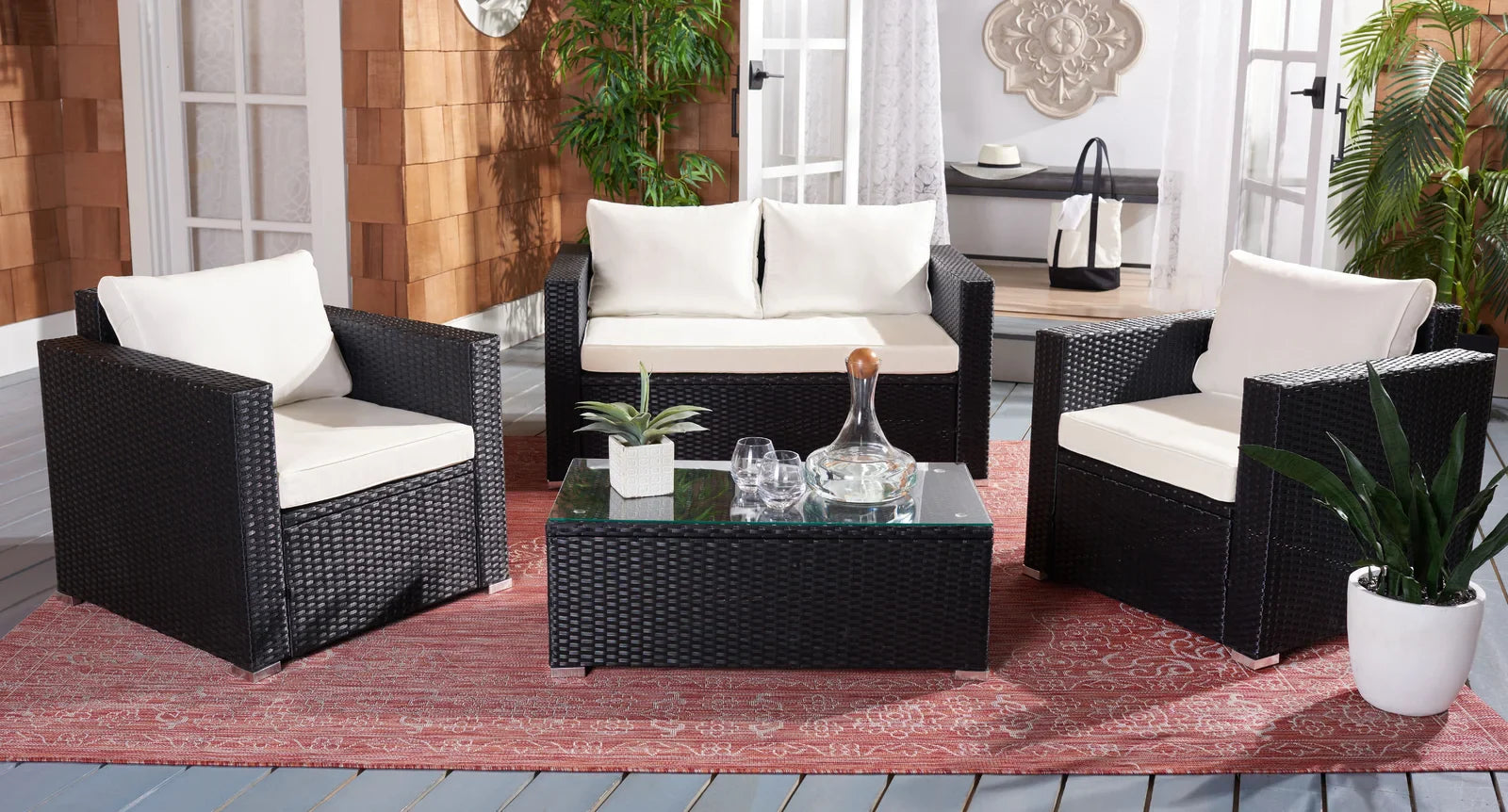 FURNIZY OUTDOOR SOFA SET 4 SEATER AND 1 CENTER TABLE