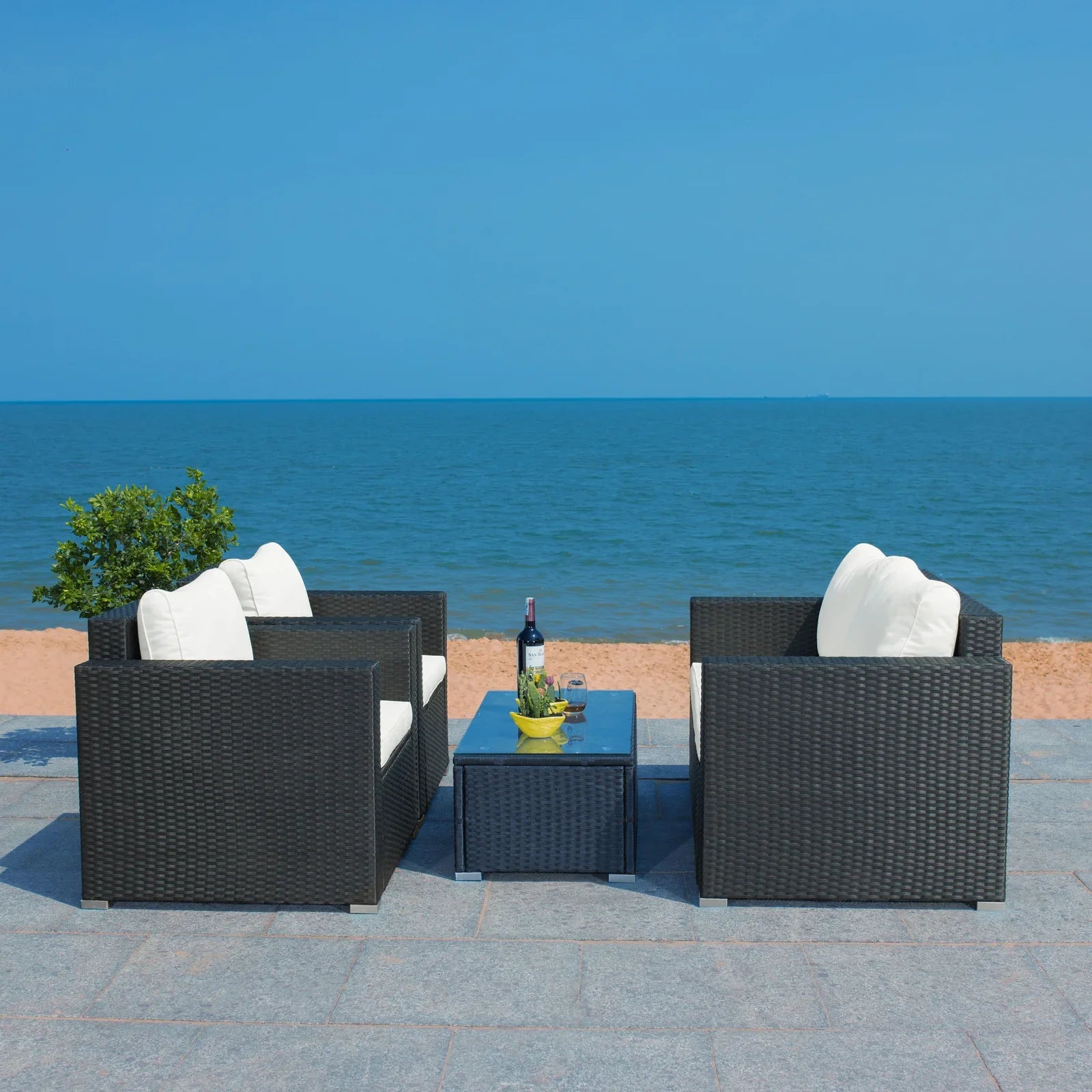 FURNIZY OUTDOOR SOFA SET 4 SEATER AND 1 CENTER TABLE