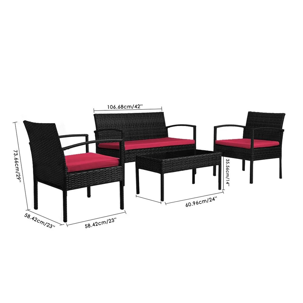 AVER OUTDOOR SOFA SET 2 SEATER,2 SINGLE SEATER AND 1 CENTER TABLE SET